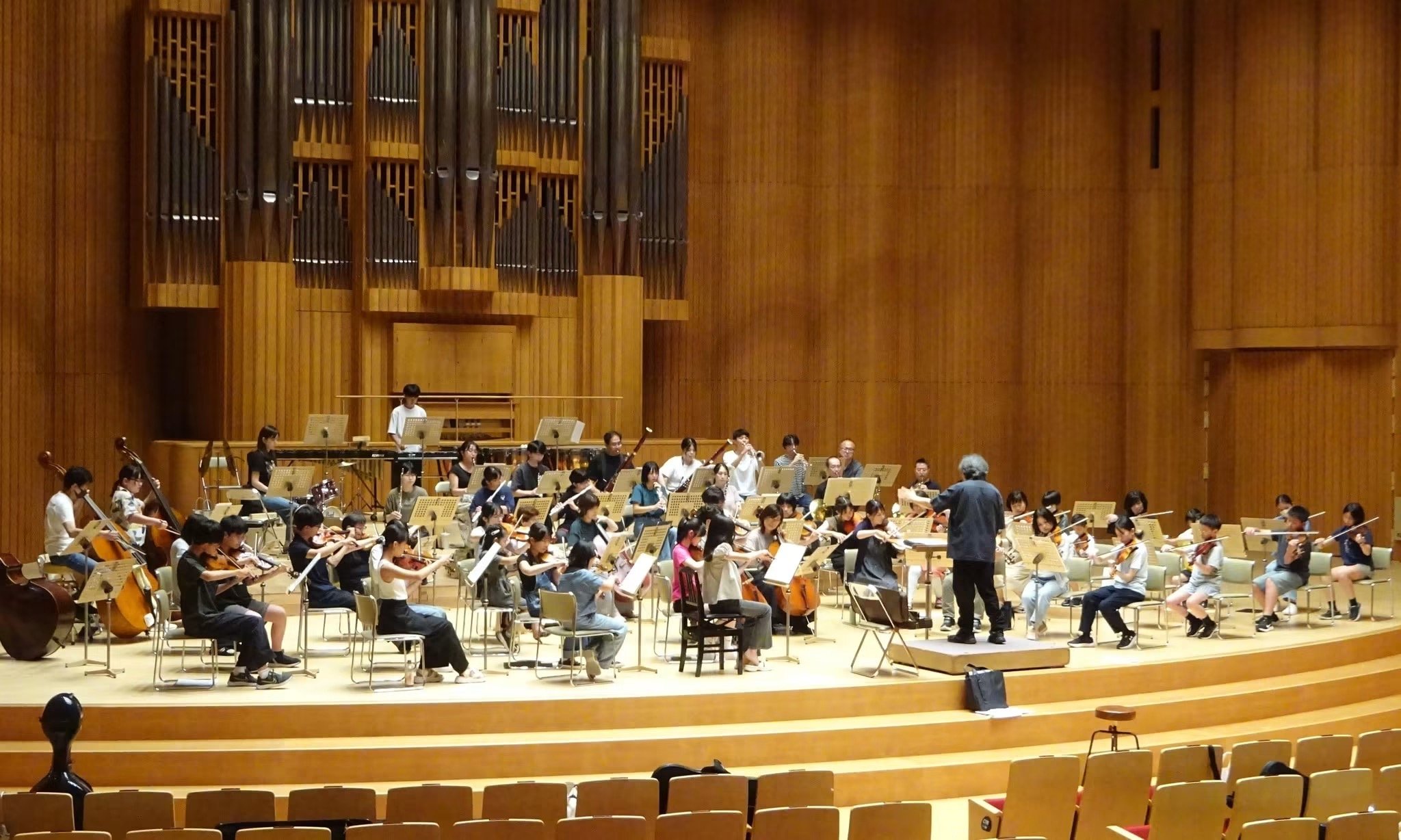 山陰フィルジュニア本番前日のホール練習
