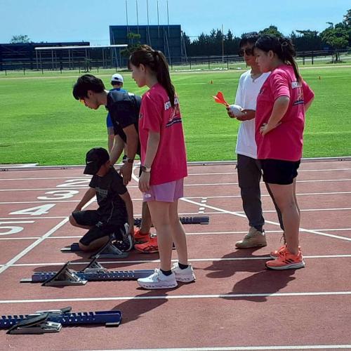 7月12日の浜山運動公園の補助競技場にて